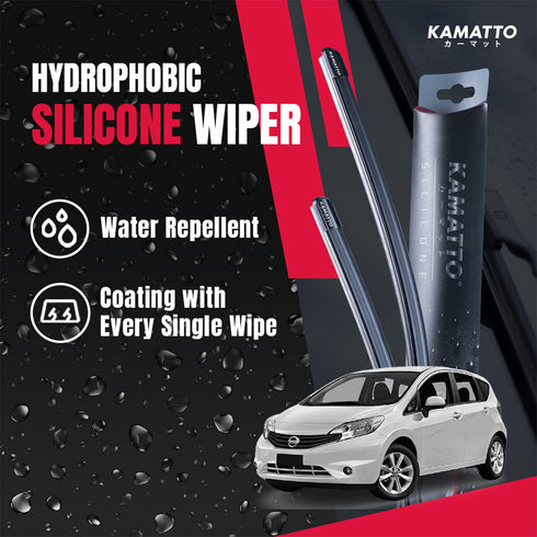 Kamatto Wiper Nissan Note (2012-2016) Hydrophobic Silicone Water Repelling Coating