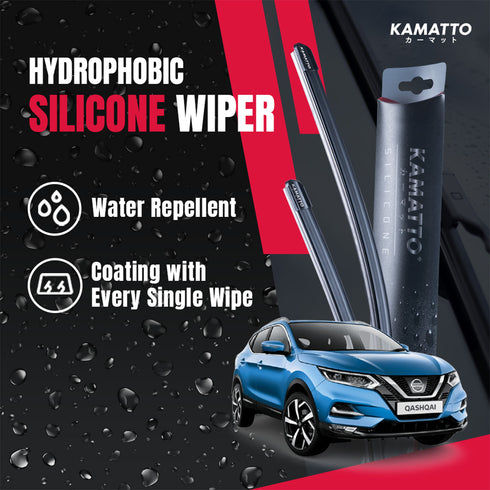 Kamatto Wiper Nissan Qashqai J11 (2014-Present) Hydrophobic Silicone Water Repelling Coating