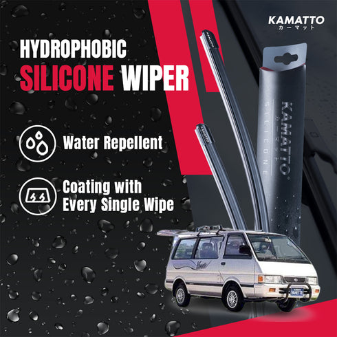 Kamatto Wiper Nissan Vanette C22 (1988-1994) Hydrophobic Silicone Water Repelling Coating