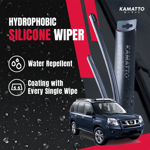 Kamatto Wiper Nissan X-trail T30/T31 (2003-2014) Hydrophobic Silicone Water Repelling Coating