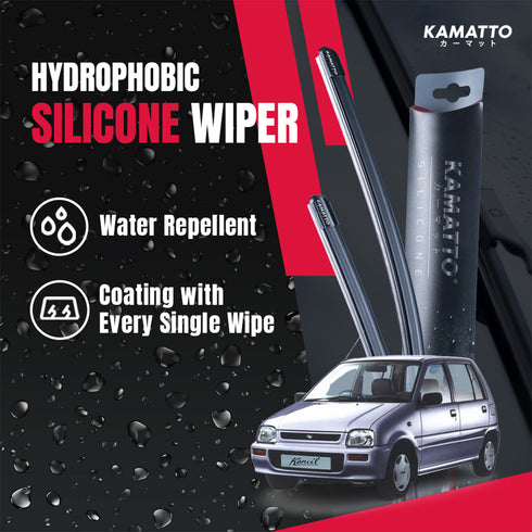 Kamatto Wiper Perodua Kancil (1994-2003) Hydrophobic Silicone Water Repelling Coating