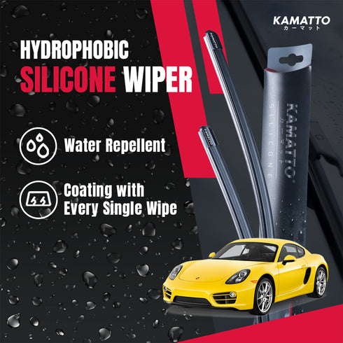 Kamatto Wiper Porsche Cayman 981C (2012-2016) Hydrophobic Silicone Water Repelling Coating