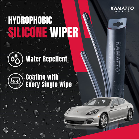 Kamatto Wiper Porsche Panamera 970 (2009-2012) Hydrophobic Silicone Water Repelling Coating