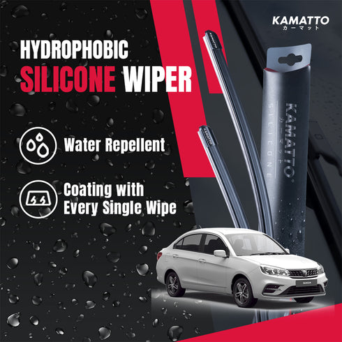 Kamatto Wiper Proton Saga VVT (2016-Present) Hydrophobic Silicone Water Repelling Coating