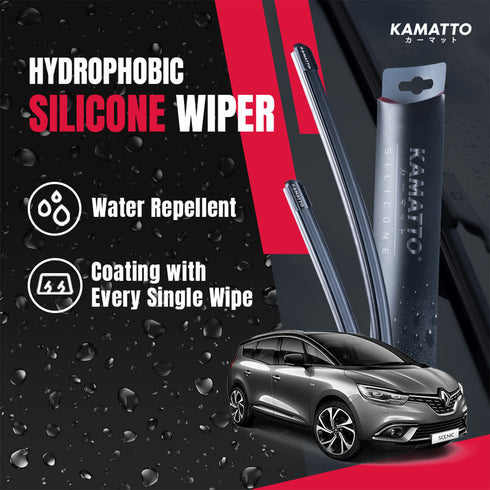 Kamatto Wiper Renault Grand Scenic (2017-Present) Hydrophobic Silicone Water Repelling Coating