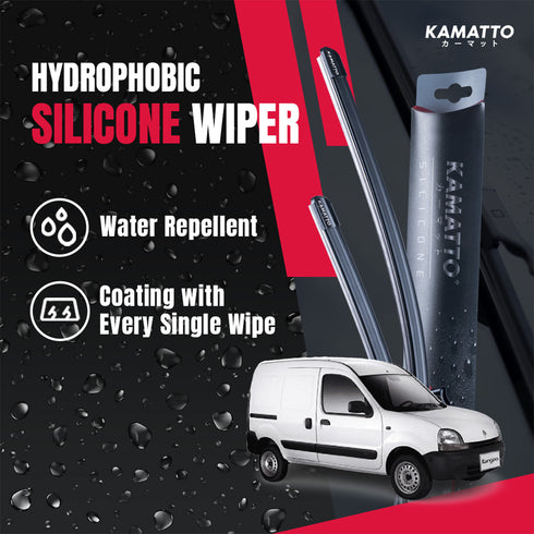 Kamatto Wiper Renault Kangoo KC/KW 7-Seater (1997-2009) Hydrophobic Silicone Water Repelling Coating