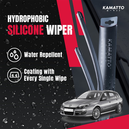 Kamatto Wiper Renault Laguna MK3 (2007-2015) Hydrophobic Silicone Water Repelling Coating