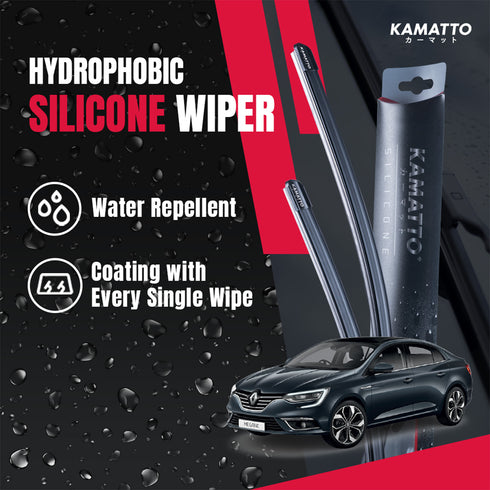 Kamatto Wiper Renault Megane IV RS (2016-2022) Hydrophobic Silicone Water Repelling Coating
