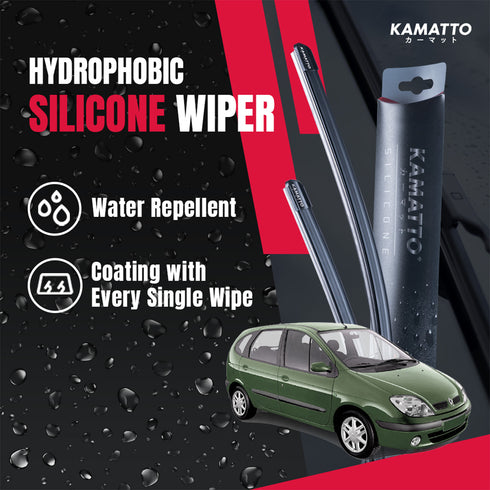 Kamatto Wiper Renault Scenic (1996-2003) Hydrophobic Silicone Water Repelling Coating