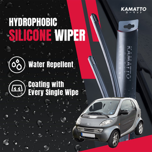 Kamatto Wiper Smart Fortwo (1998-2007) Hydrophobic Silicone Water Repelling Coating