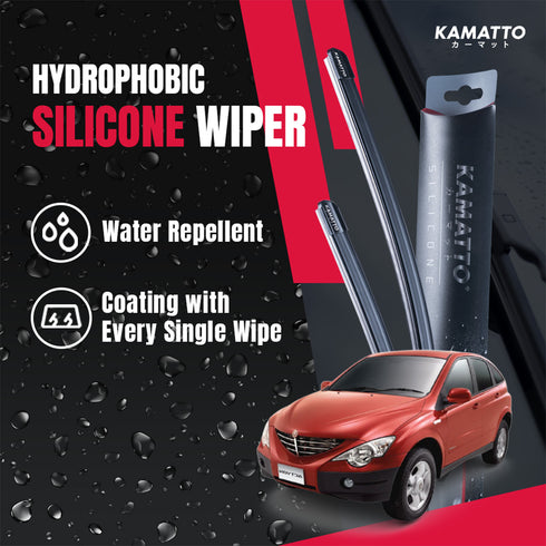 Kamatto Wiper Ssangyong Actyon (2006-2011) Hydrophobic Silicone Water Repelling Coating