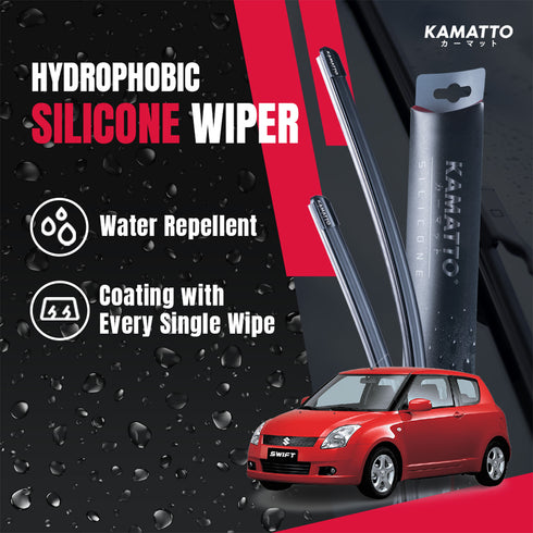 Kamatto Wiper Suzuki Swift (2004-2010) Hydrophobic Silicone Water Repelling Coating