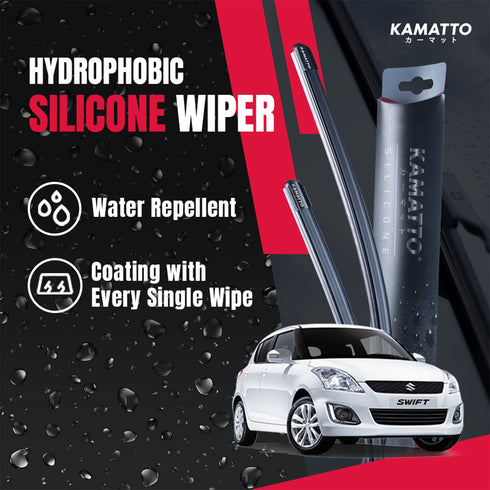 Kamatto Wiper Suzuki Swift (2010-2017) Hydrophobic Silicone Water Repelling Coating