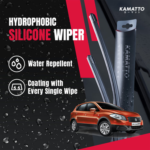 Kamatto Wiper Suzuki SX4 S-Cross (2006-2014) Hydrophobic Silicone Water Repelling Coating