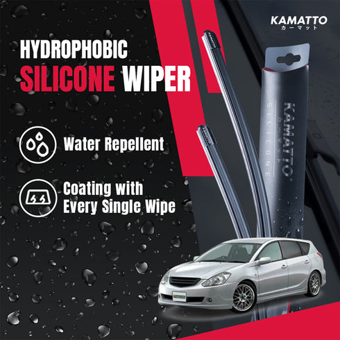 Kamatto Wiper Toyota Caldina (2002-2007) Hydrophobic Silicone Water Repelling Coating