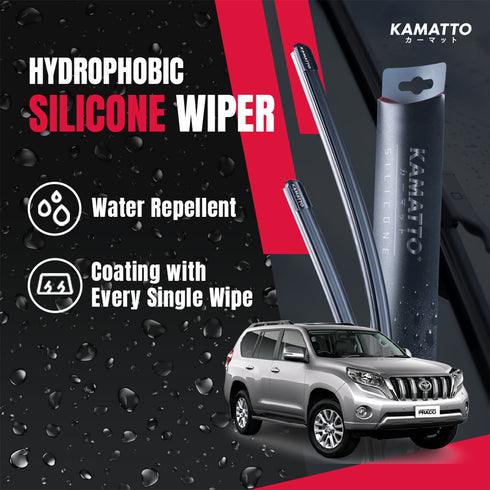 Kamatto Wiper Toyota Land Cruiser Prado (2010-Present) Hydrophobic Silicone Water Repelling Coating
