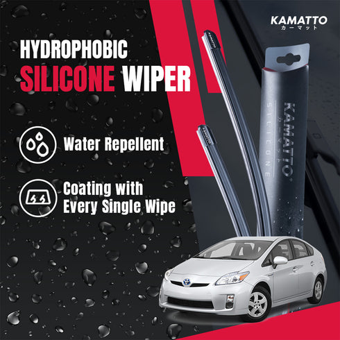 Kamatto Wiper Toyota Prius XW30 (2010-2015) Hydrophobic Silicone Water Repelling Coating