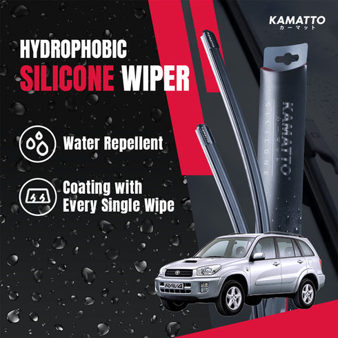 Kamatto Wiper Toyota RAV4 (2001-2005) Hydrophobic Silicone Water Repelling Coating