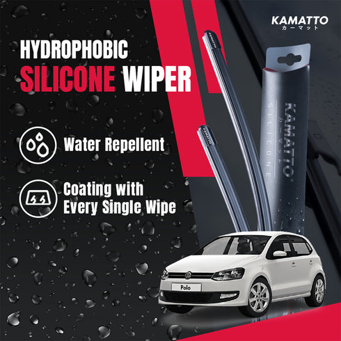 Kamatto Wiper Volkswagen Polo MK5 TSI/GTI (2009-2017) Hydrophobic Silicone Water Repelling Coating