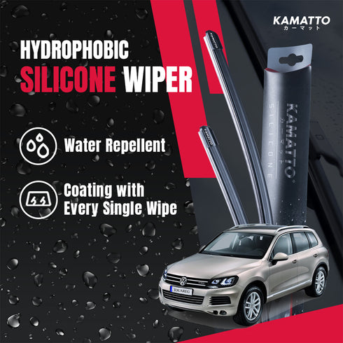 Kamatto Wiper Volkswagen Touareg (2010-2018) Hydrophobic Silicone Water Repelling Coating