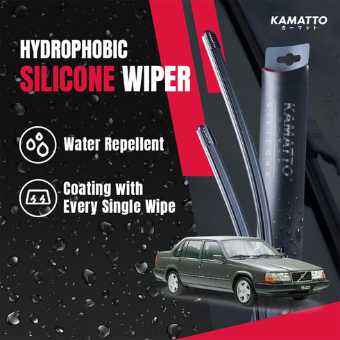 Kamatto Wiper Volvo 940 1990-1998 Hydrophobic Silicone Water Repelling Coating