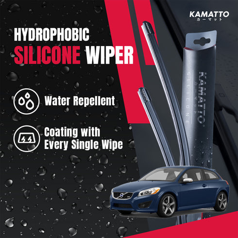 Kamatto Wiper Volvo C30 (2006-2013) Hydrophobic Silicone Water Repelling Coating