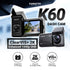 [FREE WIRE KIT] Kamatto Dashcam K60 2K 1440P Ultra HD WIFI APP Parking Surveillance With Screen