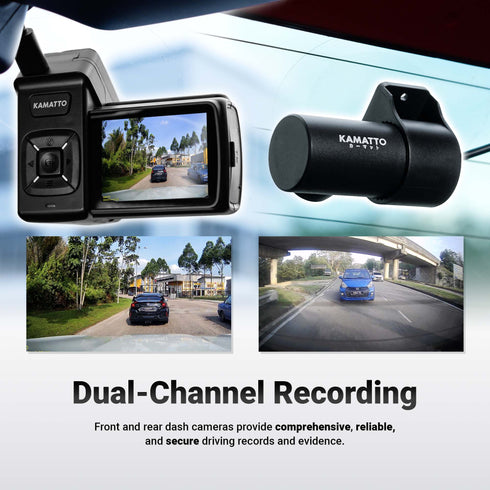 [FREE WIRE KIT] Kamatto Dashcam K60 2K 1440P Ultra HD WIFI APP Parking Surveillance With Screen