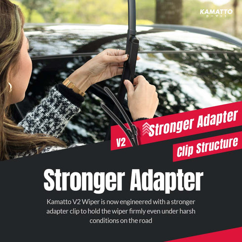 Kamatto Wiper Honda Accord (2020-Present) Hydrophobic Silicone Water Repelling Coating