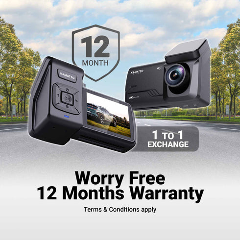 [FREE WIRE KIT] Kamatto Dashcam K60 2K 1440P Ultra HD WIFI APP Parking Surveillance With Screen