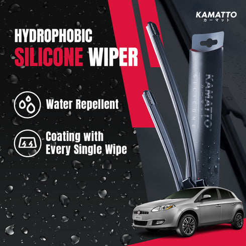 Kamatto Wiper Fiat Bravo (2007-2016) Hydrophobic Silicone Water Repelling Coating