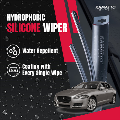 Kamatto Wiper Jaguar XF X260 (2015-Present) Hydrophobic Silicone Water Repelling Coating