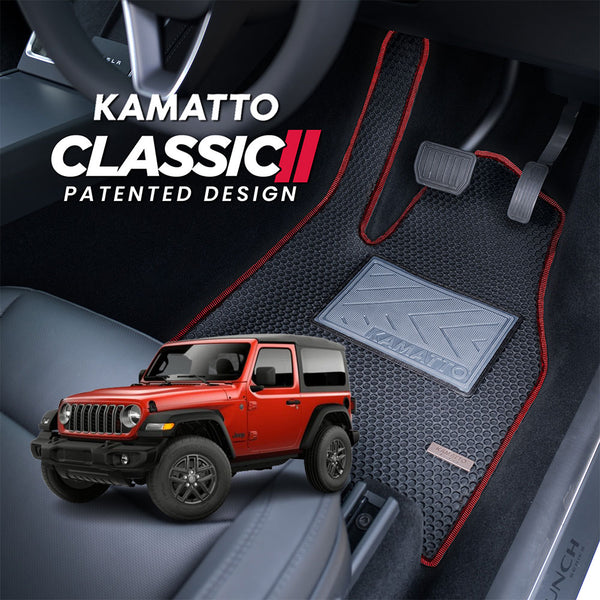 Kamatto Classic Jeep Wrangler JL 3-Door (2018-Present) Car Floor Mat and Carpet
