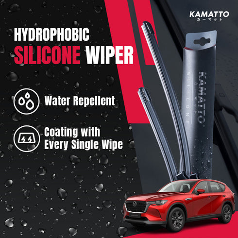 Kamatto Wiper Mazda CX-60/CX60 KH (2025-Present) Hydrophobic Silicone Water Repelling Coating