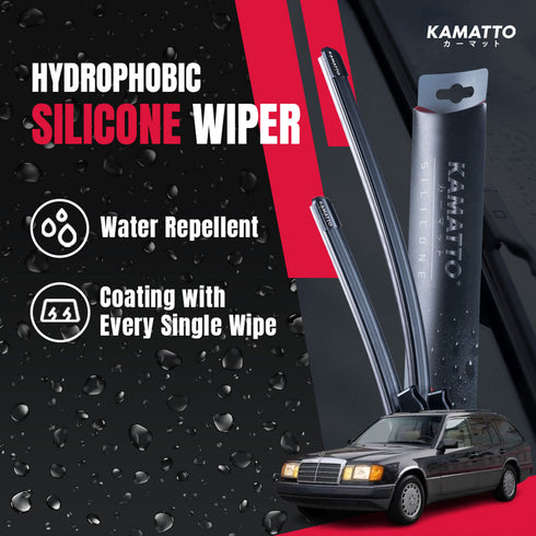 Kamatto Wiper Mercedes Benz W124 Estate S124 (1985-1996) Hydrophobic Silicone Water Repelling Coating