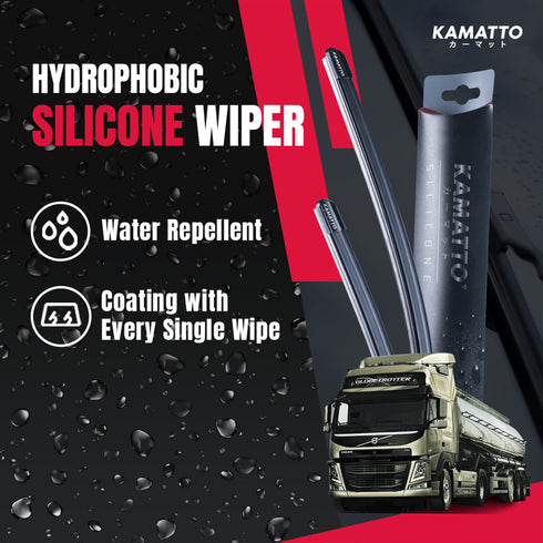 Kamatto Wiper Volvo FM7-12 (2001-2020) Hydrophobic Silicone Water Repelling Coating