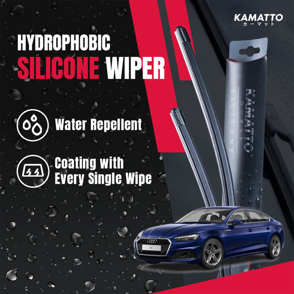 Kamatto Wiper Audi A5 Sportback Mild Hybrid (2017-Present) Hydrophobic Silicone Water Repelling Coating