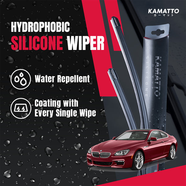 Kamatto Wiper BMW 6 Series F13/F06 Gran Coupe (2011-2017) Hydrophobic Silicone Water Repelling Coating