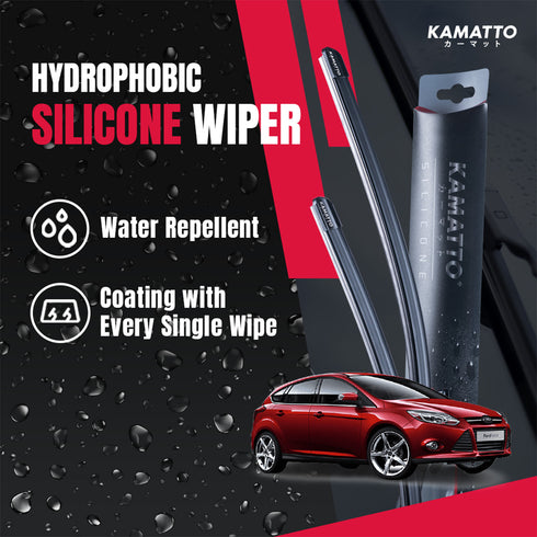 Kamatto Wiper Ford Focus (2011-2019) Hydrophobic Silicone Water Repelling Coating