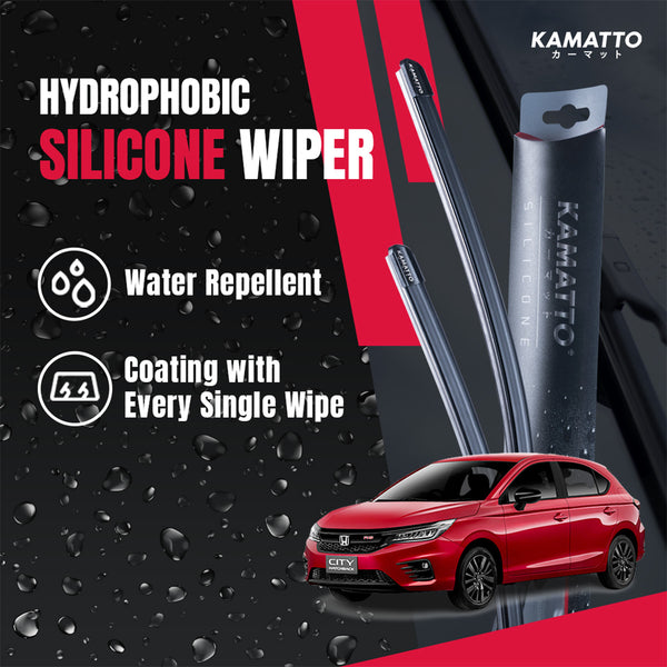 Kamatto Wiper Honda City Hatchback (2021-Present) Hydrophobic Silicone Water Repelling Coating