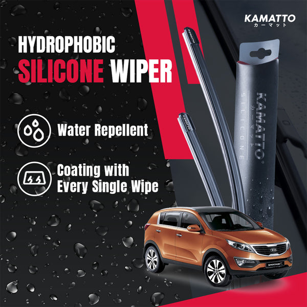 Kamatto Wiper Kia Sportage (2010-2015) Hydrophobic Silicone Water Repelling Coating