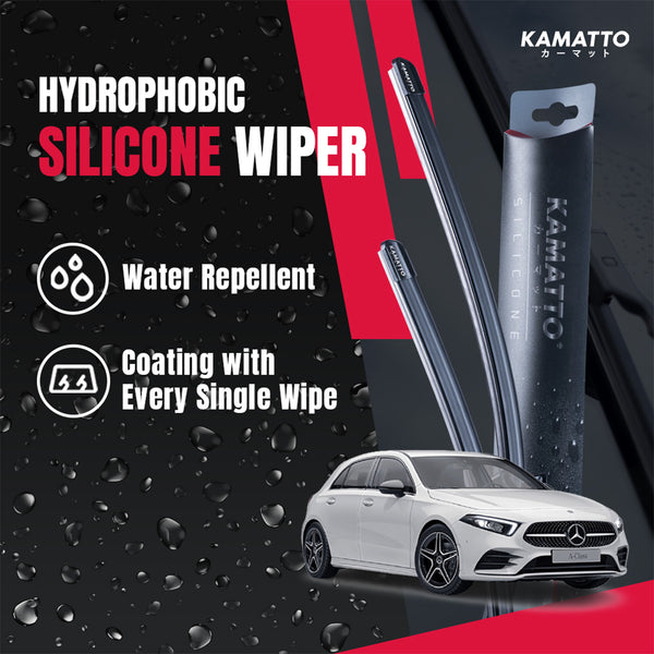 Kamatto Wiper Mercedes Benz A-Class W177 (2018-Present) Hydrophobic Silicone Water Repelling Coating