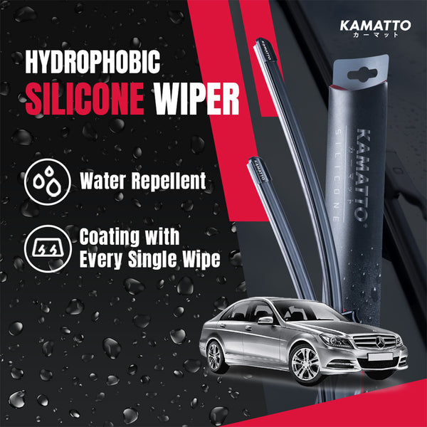 Kamatto Wiper Mercedes Benz C-Class W204/C204 (2007-2014) Hydrophobic Silicone Water Repelling Coating