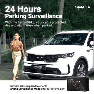[FREE WIRE KIT] Kamatto Dashcam K90 Dual Channel 4K 2160P Ultra HD WiFi App Parking Mode Screen GPS
