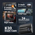 [FREE WIRE KIT] Kamatto Dashcam K30 Dual Channel 1.5K 1296P Full HD WiFi App 24H Parking Mode Screen