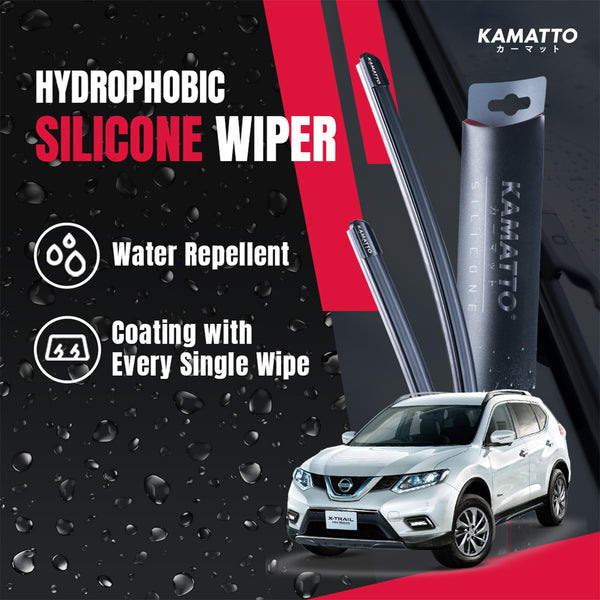Kamatto Wiper Nissan X-trail T32 (2015-Present) Hydrophobic Silicone Water Repelling Coating