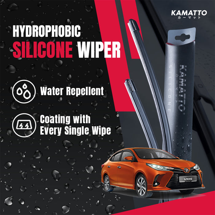 Kamatto Wiper Toyota Vios NCP151 (2018-2022) Hydrophobic Silicone Water Repelling Coating