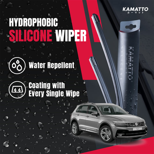 Kamatto Wiper Volkswagen Tiguan 5 Seater (2017-Present) Hydrophobic Silicone Water Repelling Coating